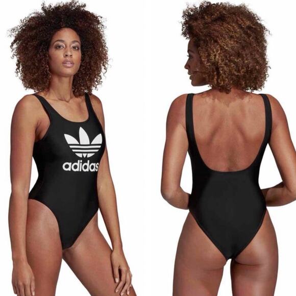 adidas Originals Other - Adidas Originals Trefoil Black Logo One Piece Swimsuit Size Small